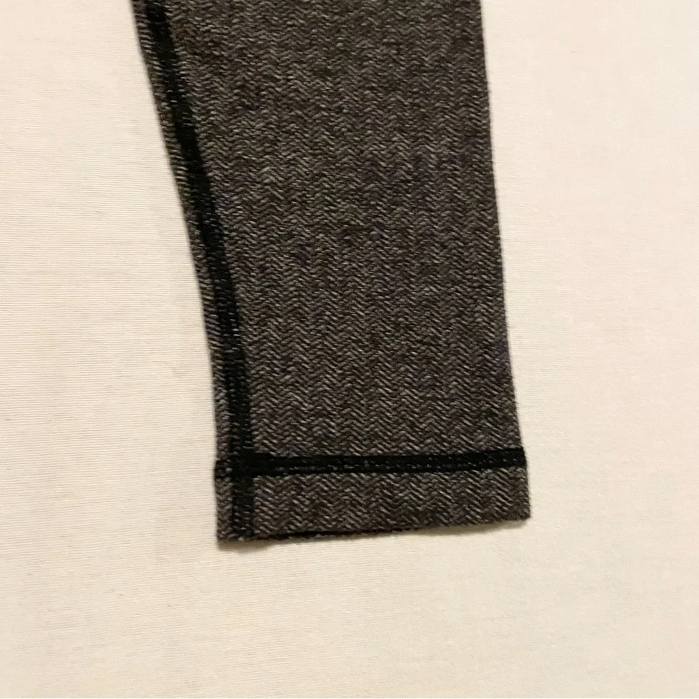 Lululemon Women's Size 4 Wunder Under Pant Legging Herringbone Heathered Black - Picture 7 of 16